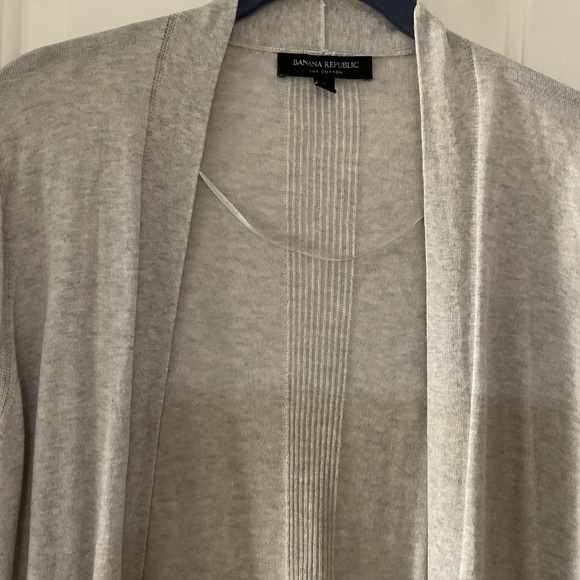 Banana Republic long Silk and Cotton Cardigan new without tag - Picture 4 of 5